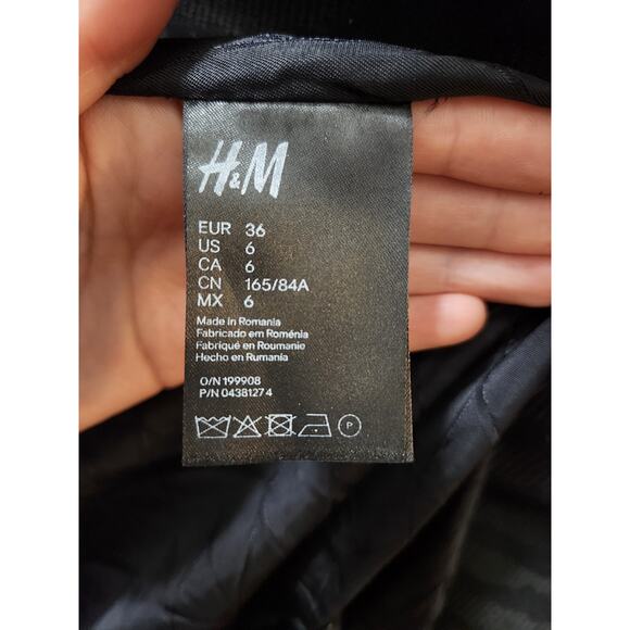 KENZO PARIS X HM Womens Elegant Wool Coat Tiger Pattern In Black Color US 6 EU36 - Picture 9 of 15